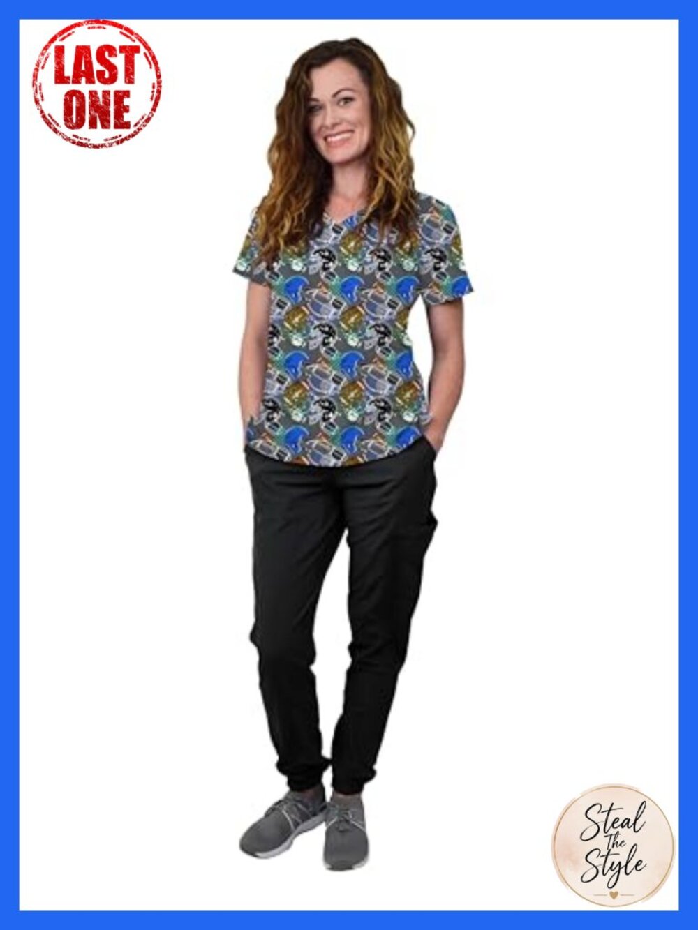 Women's Scrub Set V-Neck Top Jogger Pant Medical Uniform